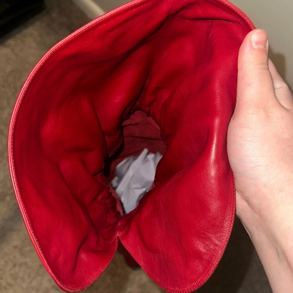 Gucci Lisa Over-the-Knee Thigh High Leather Boots Romantic Cerise Red Size 38 - Picture 13 of 14